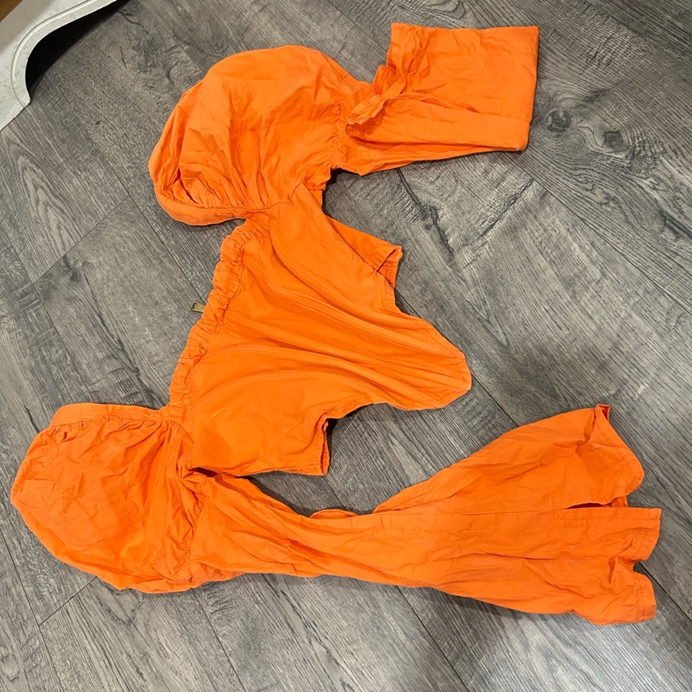 Miu Miu Orange Cape Vibrant Weather-Resistant Design